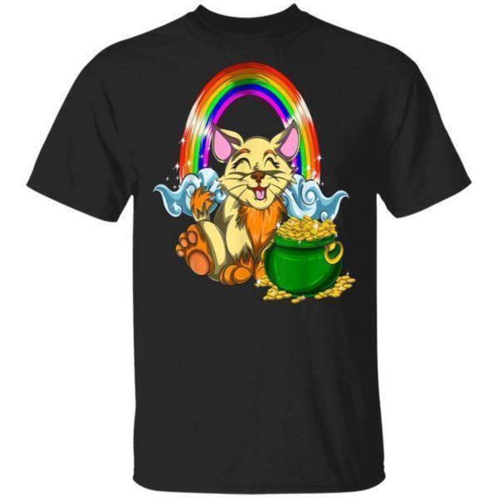 Animal Cat Rainbow Irish Boys Kids Toddler St Patricks Day Tshirt